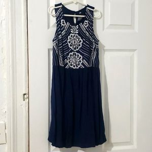 SO XL navy blue/ white dress.